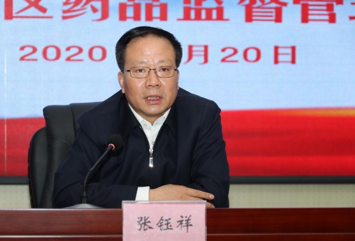 圖為張鈺祥在講話。（馬少賓 攝）
