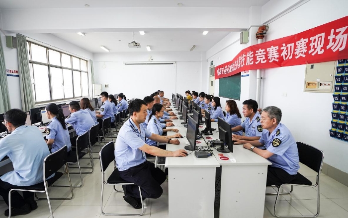 圖為初賽現(xiàn)場。