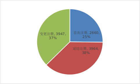 圖1 注冊受理項目注冊形式比例圖