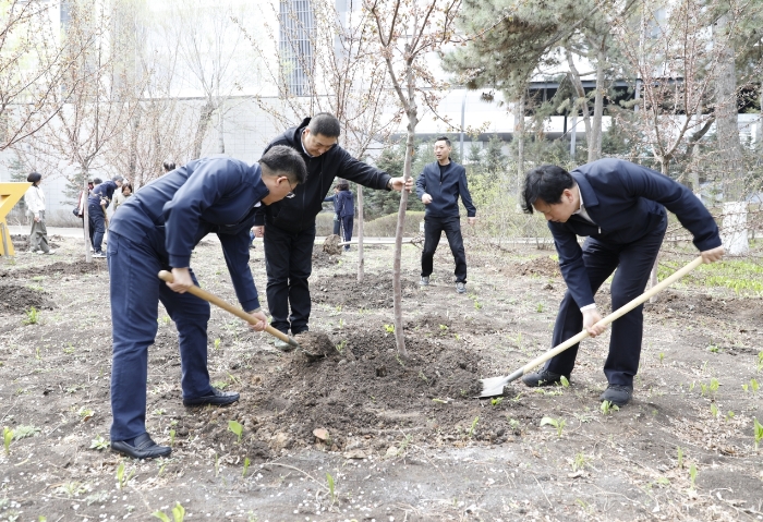 圖為植樹現(xiàn)場(chǎng)。（葉陽(yáng)歡攝）