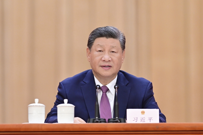 9月14日上午，中共中央、全國人大常委會在北京人民大會堂隆重舉行慶祝全國人民代表大會成立70周年大會。中共中央總書記、國家主席、中央軍委主席習(xí)近平出席會議并發(fā)表重要講話。 新華社記者 翟健嵐 攝